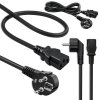 Qoltec Kabel zasilający | wtyczka kątowa SCHUKO CEE 7/7 (E/F) | IEC C13 | 3x0.5mm2 | czysta miedź | 1.5m